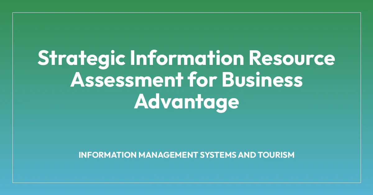Strategic Information Resource Assessment for Business Advantage
